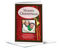 Christmas Holiday Mistletoe Jingle Bells Cards with photo  5.50